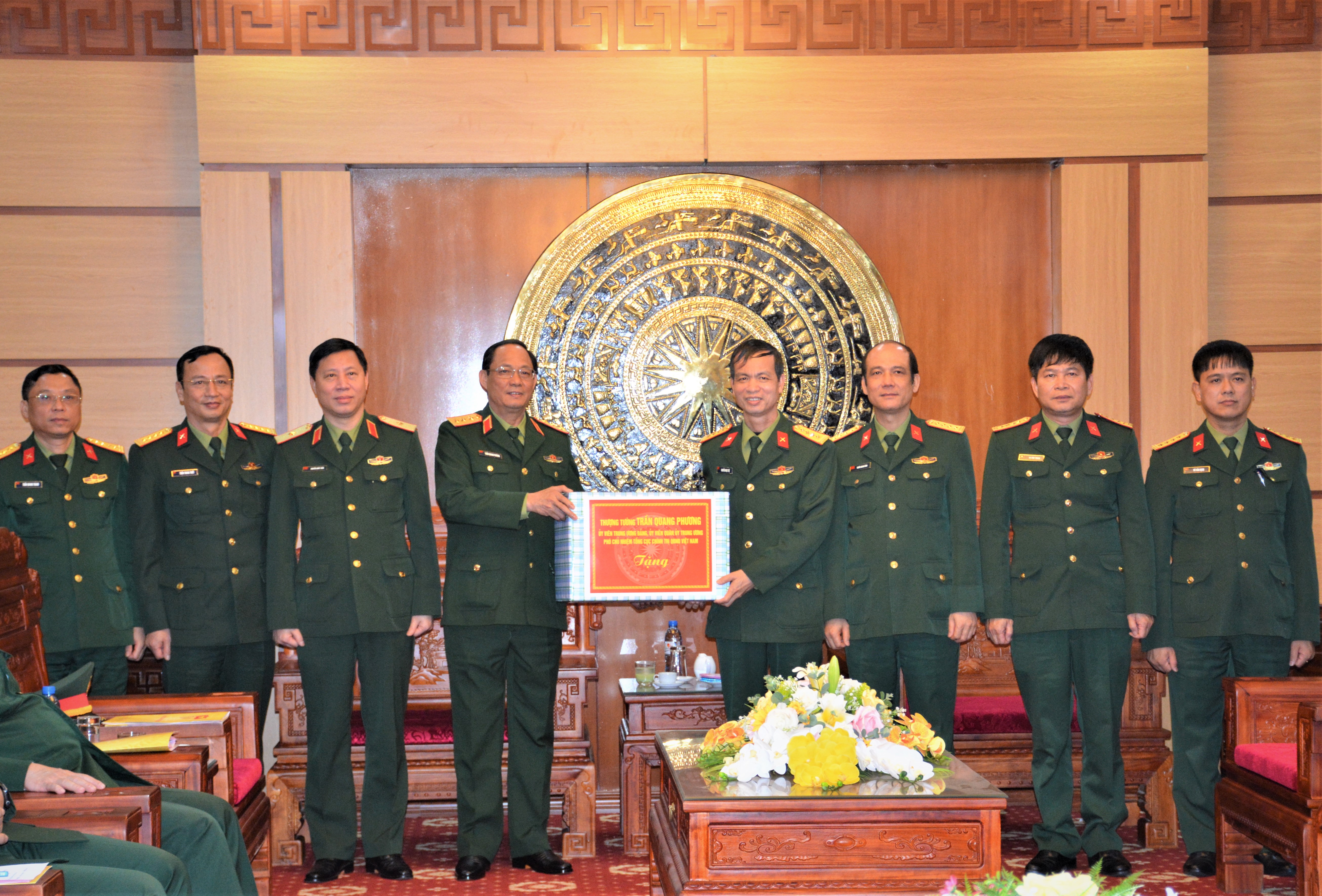 Thượng tướng Trần Quang Phương thăm và làm việc tại Bộ CHQS tỉnh Thái Bình